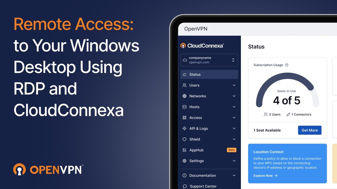 Remote Access to Your Windows Desktop Using RDP and CloudConnexa