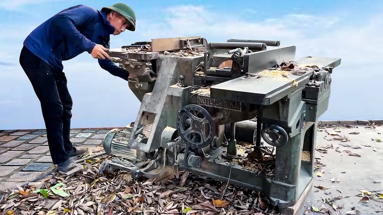 GENIUS BOY RESTORES HITACHI A 1500A 3-IN-1 WOODWORKING MACHINE, SURPRISING CARPENTERS. RESTORATION