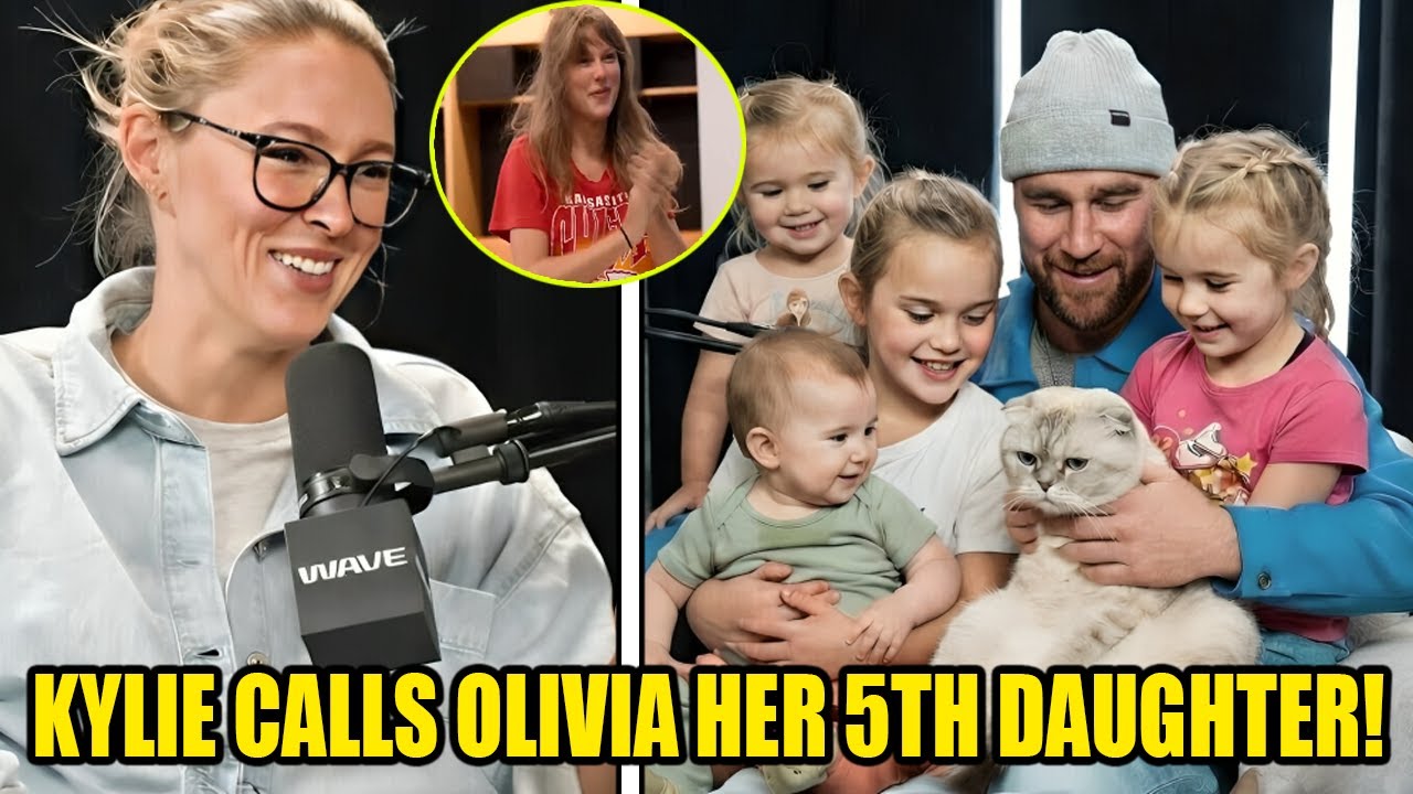 Kylie Kelce Says Taylor Swift’s Cat Olivia Benson Is Her “5th Daughter” — The Kids Are Inseparable