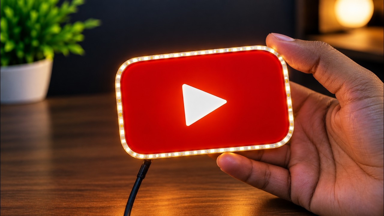DIY ✨ Backlit YouTube Logo | Amazing Room #Decor Idea