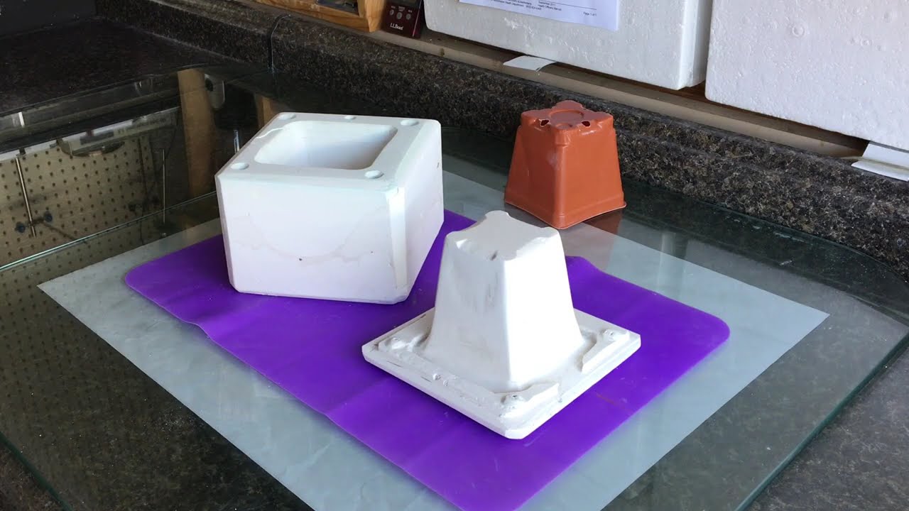 Pottery Plaster 2 part mold. Clay to Plaster mold.