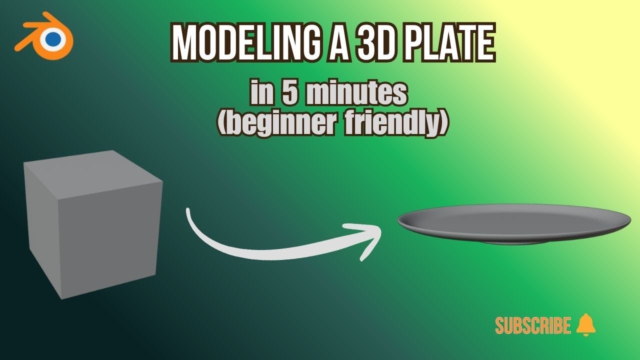 Easy 3D modeling Plate in Blender | Beginner Modeling Tutorial #blender #3d 
