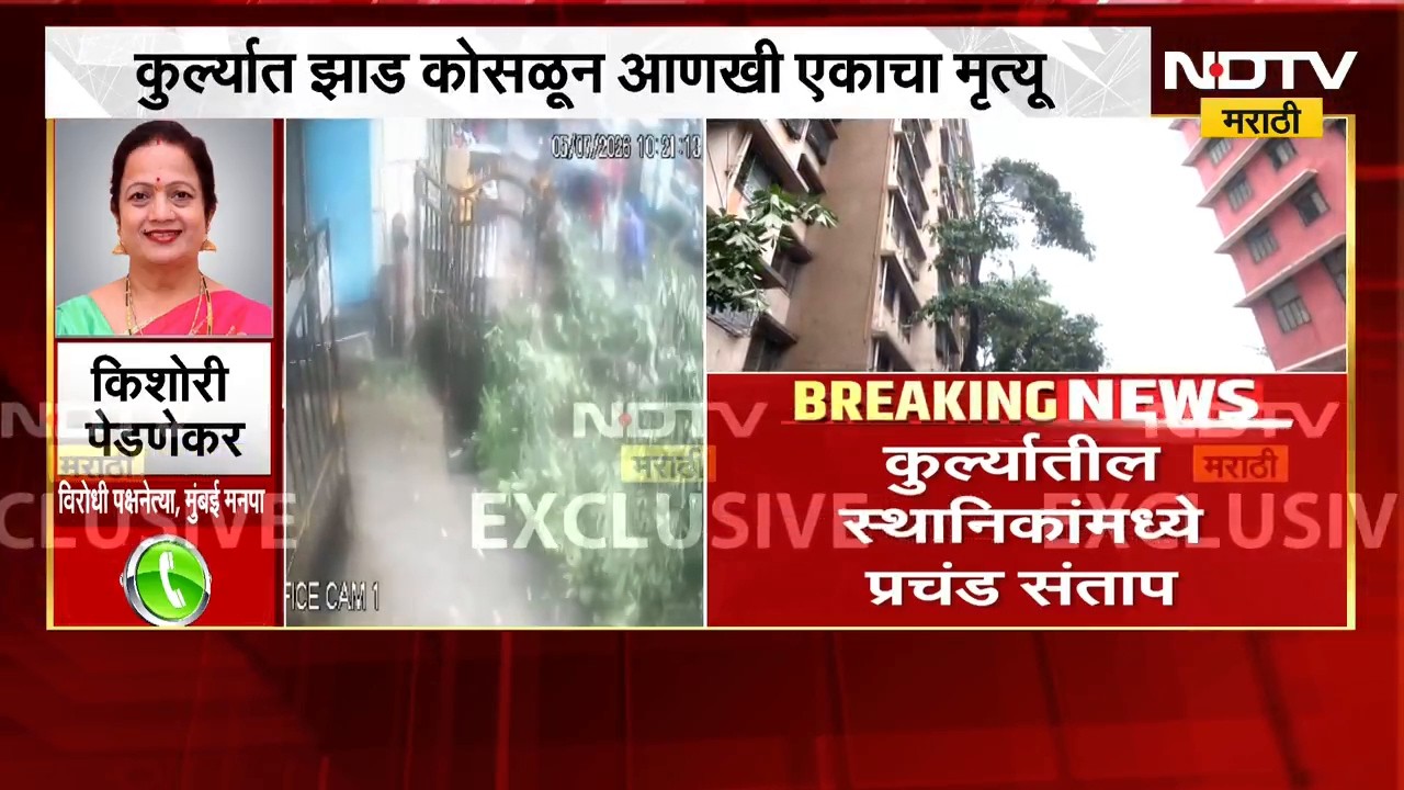 Kurla Tree Collapsed | कुर्ल्यात झाड कोसळून एकाचा मृत्यू, किशोरी पेडणेकर आक्रमक | NDTV Marathi