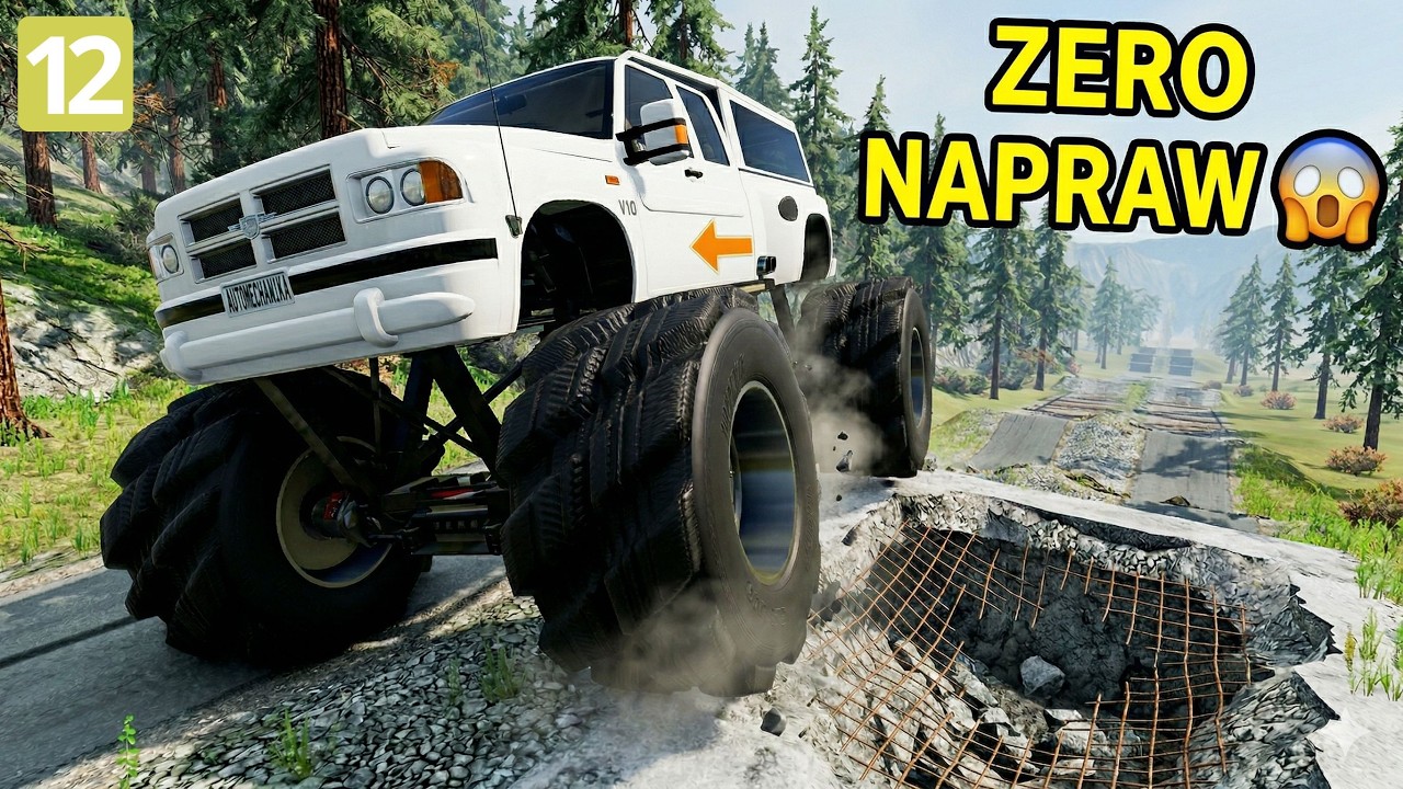 1 BŁĄD = KONIEC&hellip; LOSOWE AUTA NA TRASIE ŚMIERCI 😱 BeamNG.drive