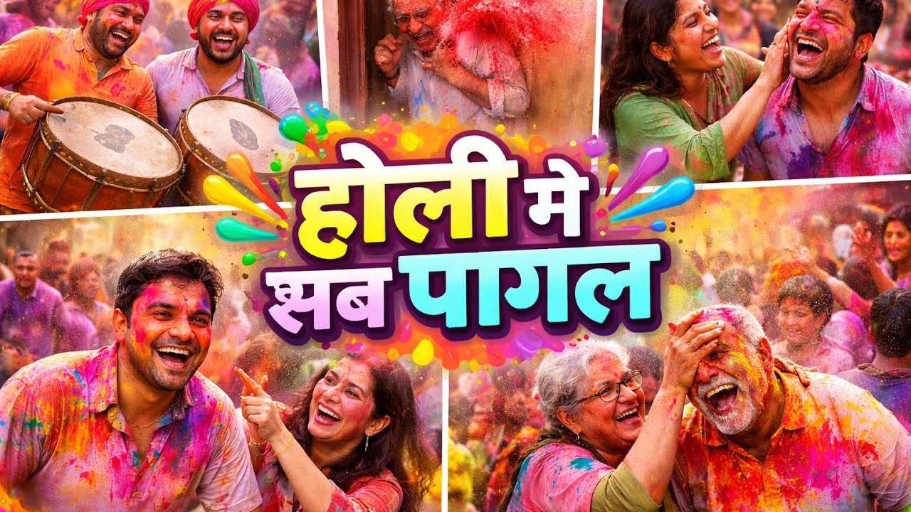 होली में सब पागल 🤣 | 2026 का सबसे मजेदार होली गाना | Full Comedy Holi Song | Holi Song