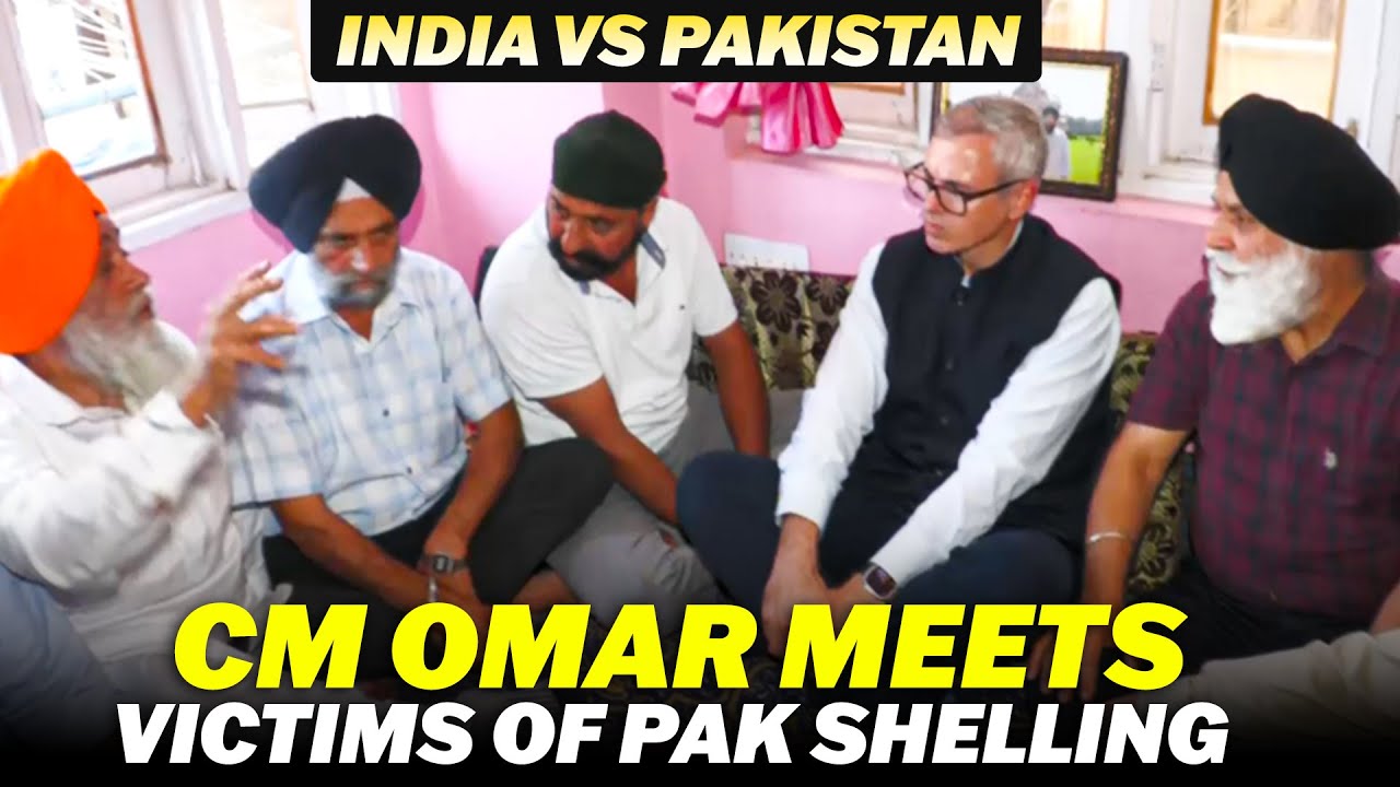 J&K CM Omar Abdullah meets victims of Pakistan&rsquo;s cross border shelling in Poonch | Jamm & Kashmir