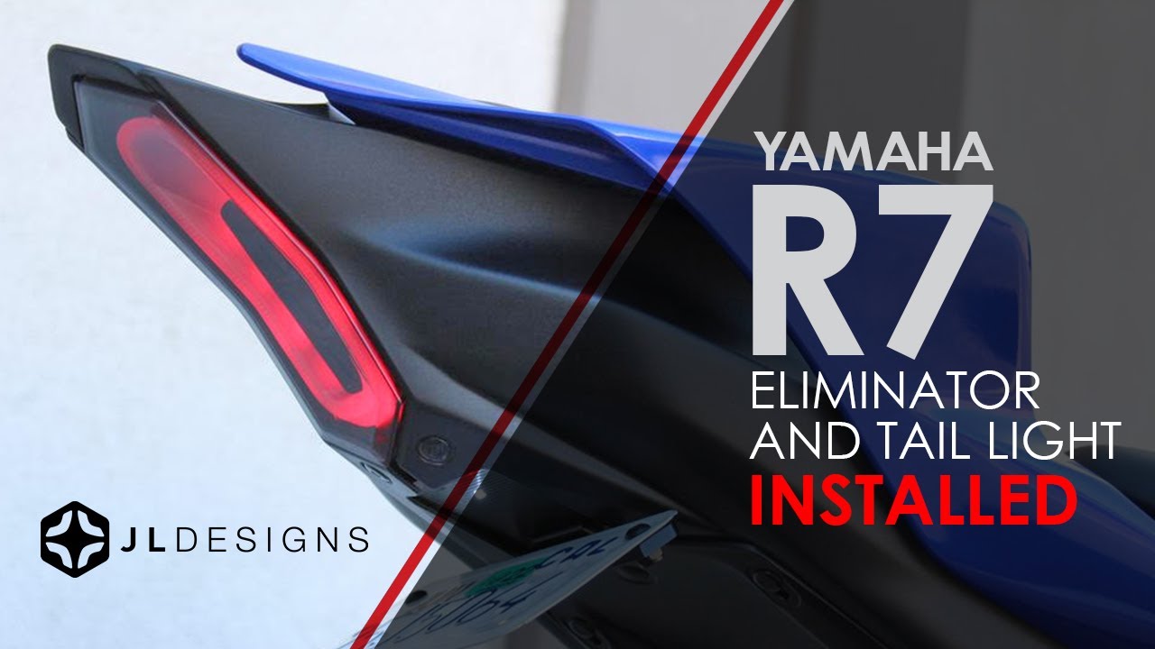 JL Designs NO SPLICE Yamaha R7 Fender Eliminator and tail light Install video