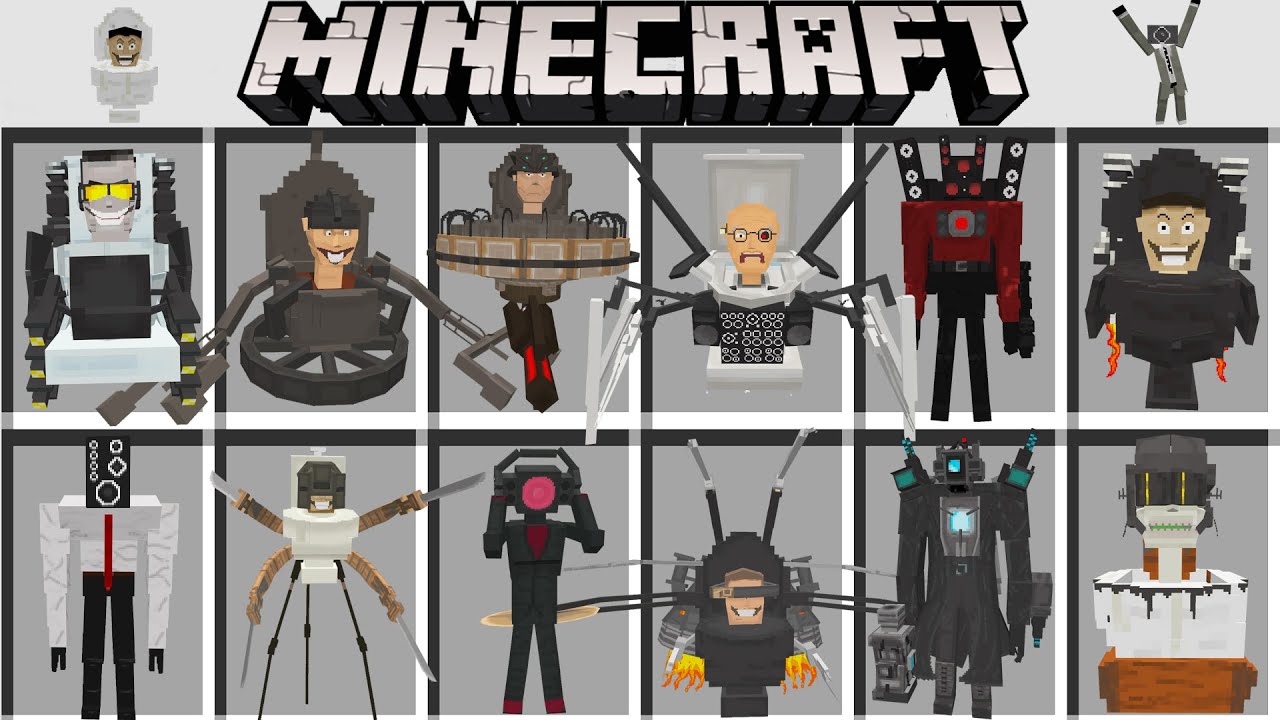 СКИБИДИ ТУАЛЕТ МОД В МАЙНКРАФТ ОБНОВЛЕНИЕ ! SKIBIDI TOILET ADDON MINECRAFT BEDROCK MOD SPEAKERWOMAN