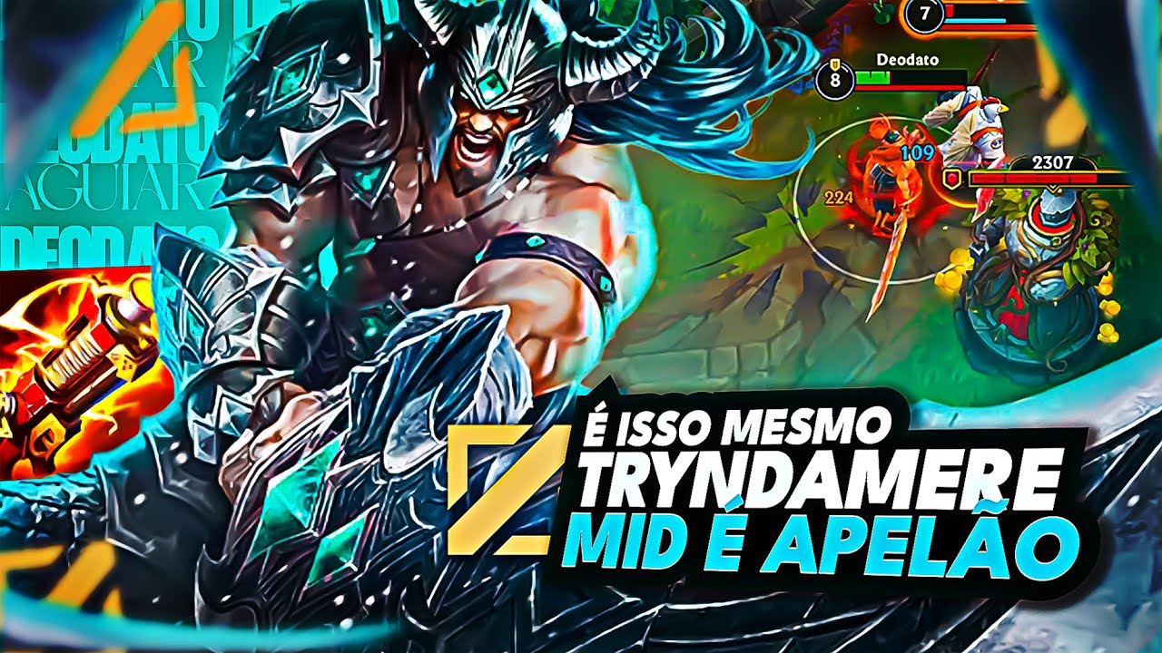 Sim esse é um vídeo sobre O TRYNDAMERE NO MID! Rumo ao Elo máximo | Wild Rift (Builds e Runas)