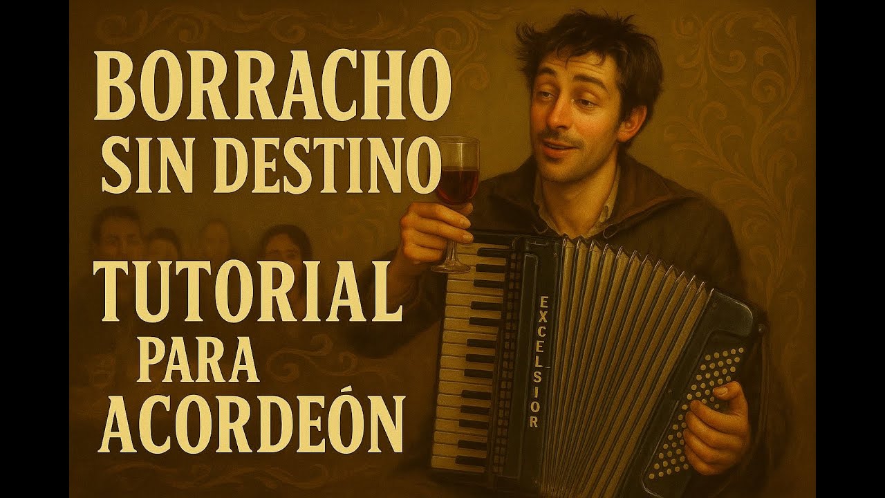 🎹 BORRACHO SIN DESTINO - TUTORIAL PARA ACORDEON A PIANO - Chamame