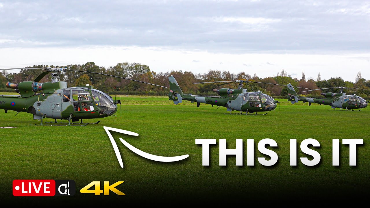 LIVE 🔴 Army Gazelle Retirement Departure ✈️ THREE Gazelles