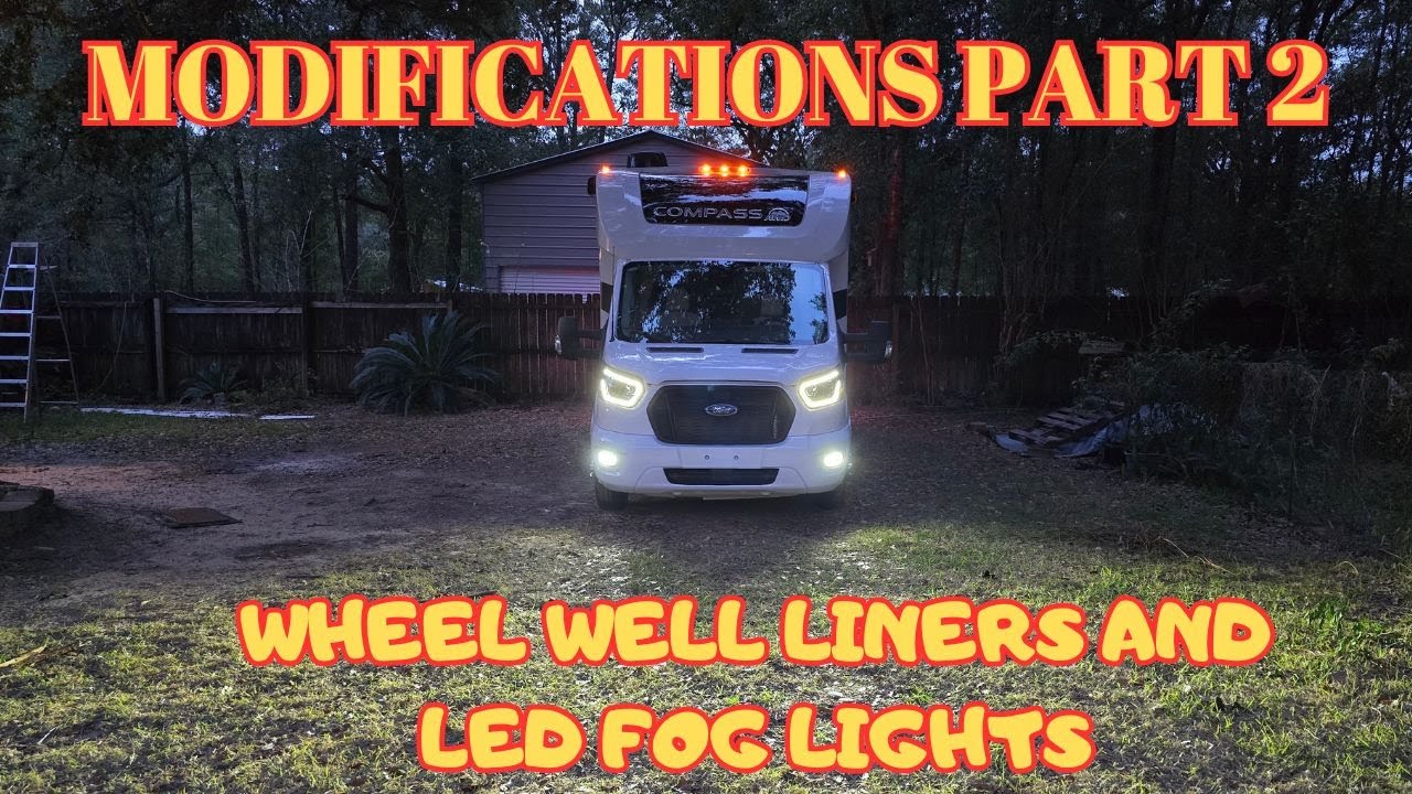 Must Have Wheel Well Liners And Philips LED Fog Light Bulbs For The Ford Transit Thor Compass MH