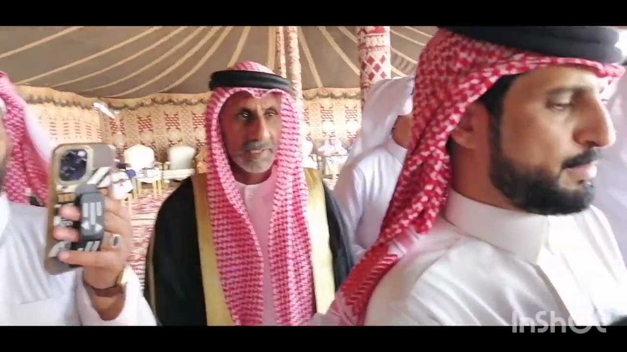 شيوخ واعيان من قبيلة شمر ومن أهالي جبه بظيافة شيخ شمل قبيلة بني رشيد الشيخ عبدالرحمن مطني بن البراك