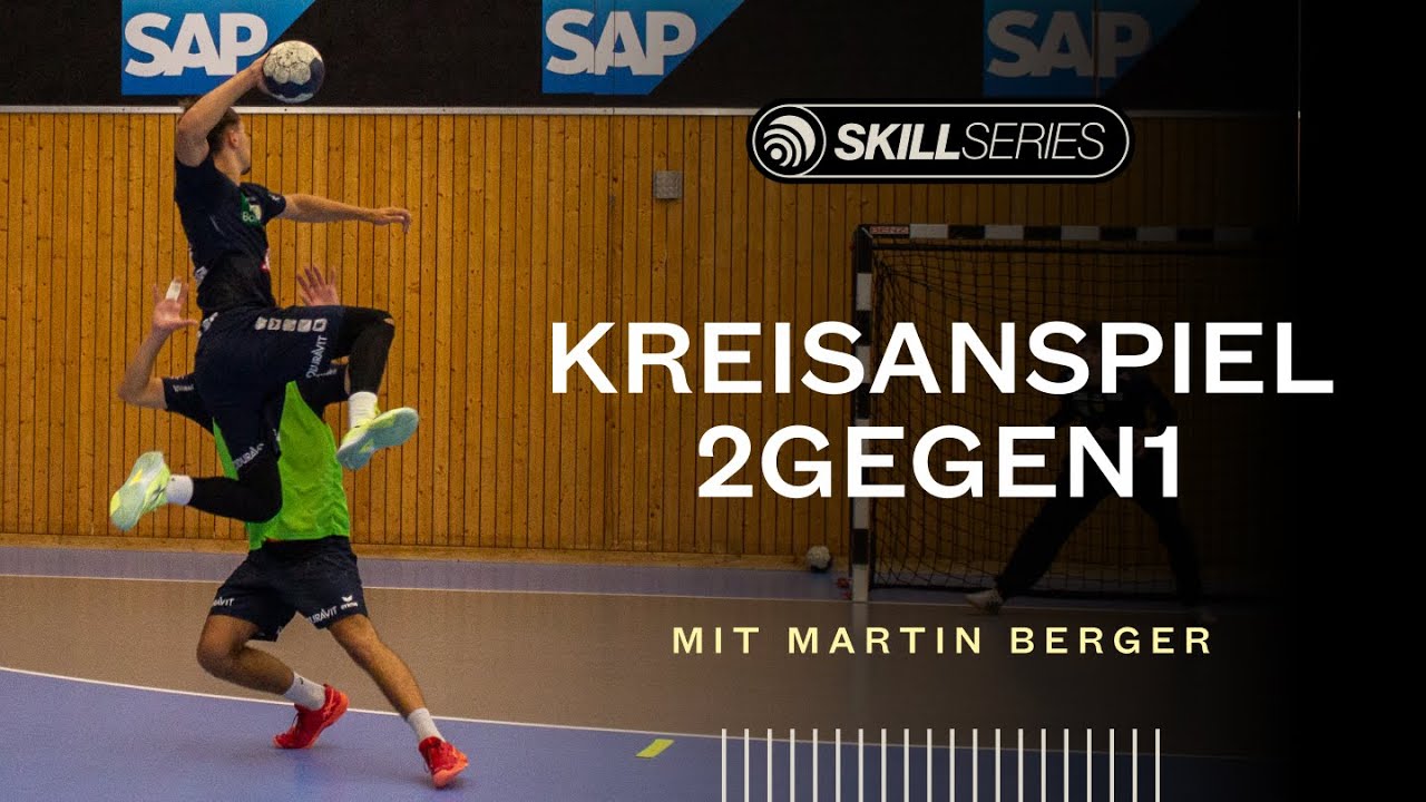 Handballübung - Skill Series 2gegen1 - Fenster Kreisanspiel