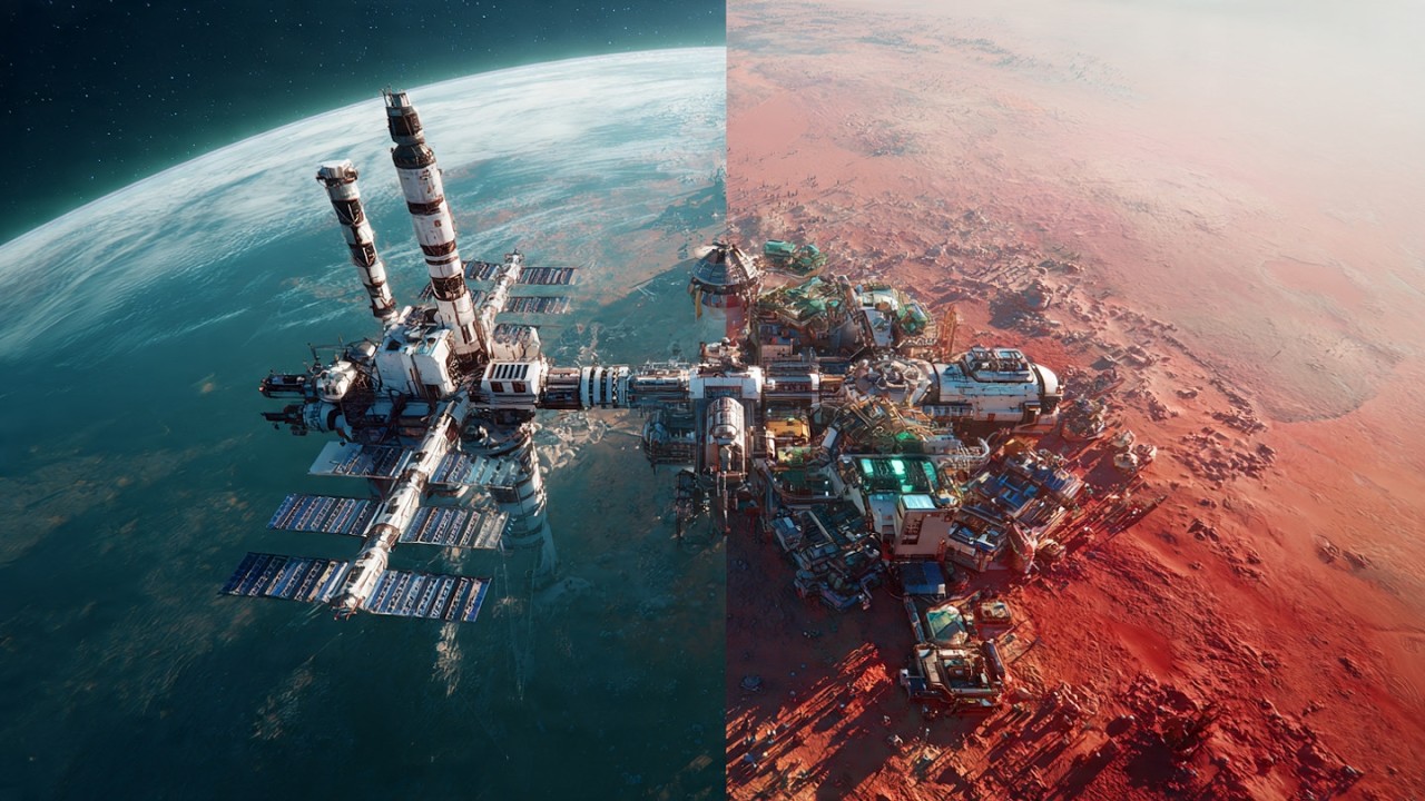Mars Exploration 2030, Concept Red Planet From Surface to Orbital Colonies