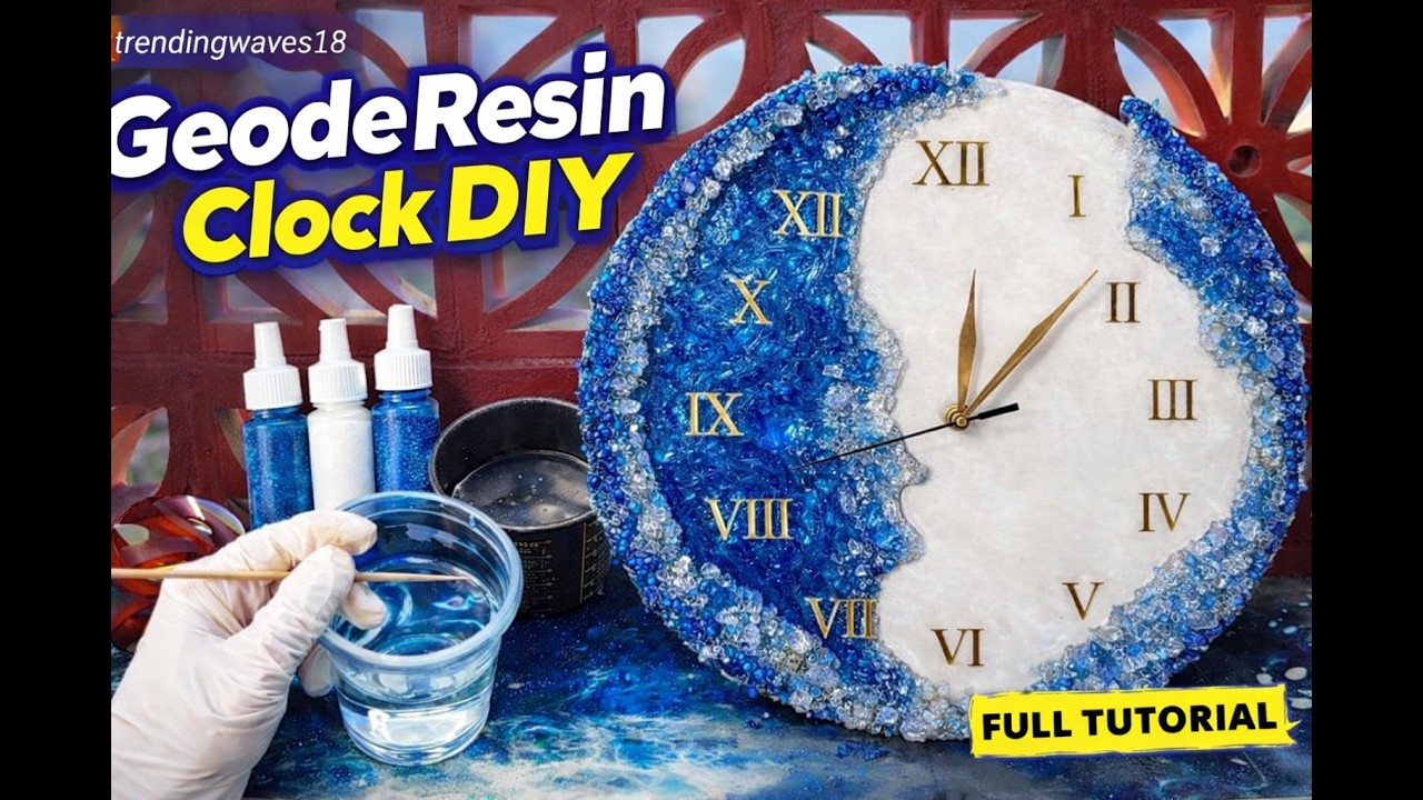 How to make  Geode Resin Clock DIY 😍 Wait Till The End! 