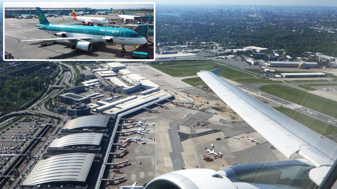 SCENIC Aer Lingus A320: GREAT springtime scenery Hamburg-Dublin [AirClips full flight series]