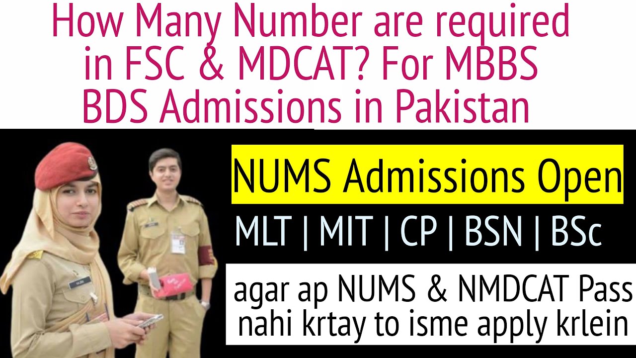 BIG NEWS NMDCAT Date Changed/NUMS Allied Health Sciences Admissions Open/Aggregate Required for MBBS