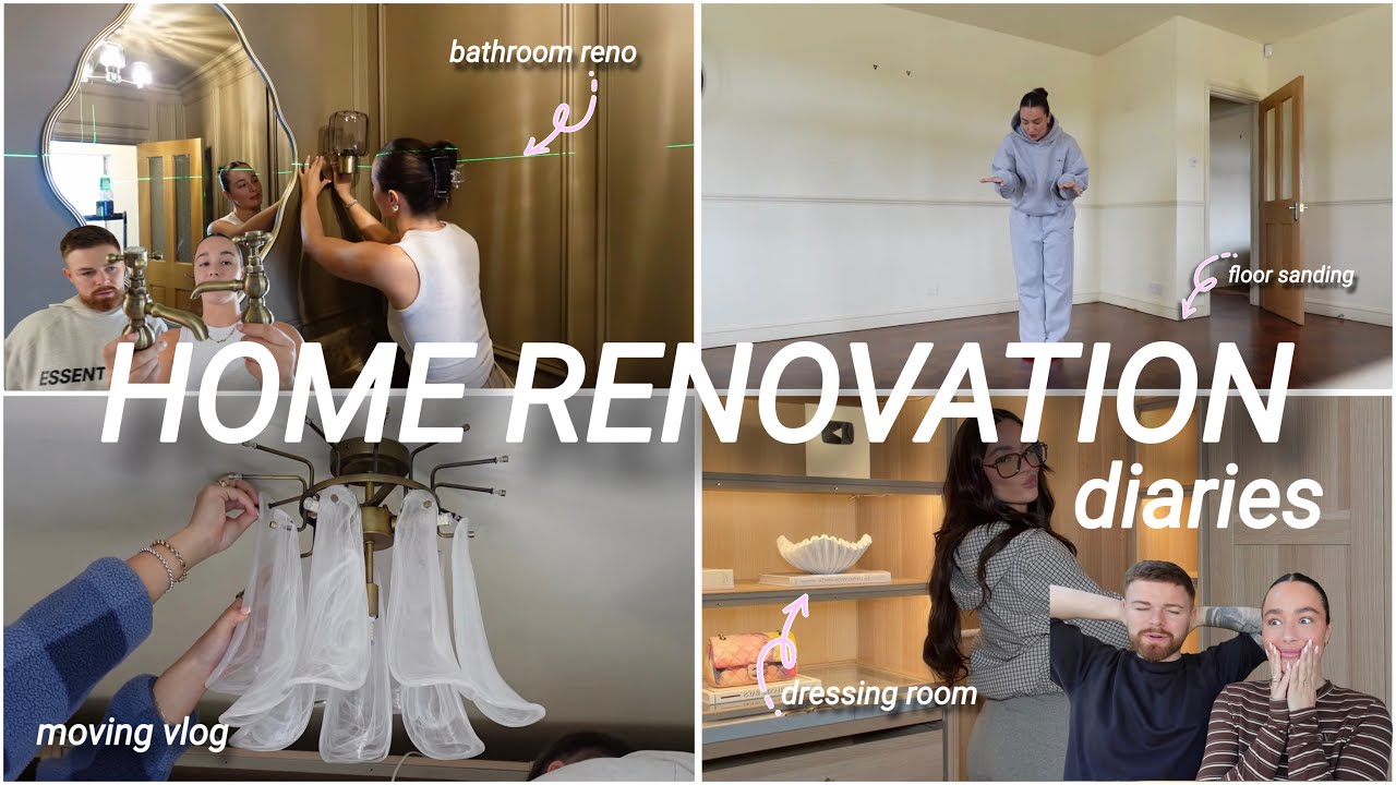 HOME RENOVATION DIARIES 🌸 moving vlog! | bathroom + dressing room transformation + floor sanding ✨
