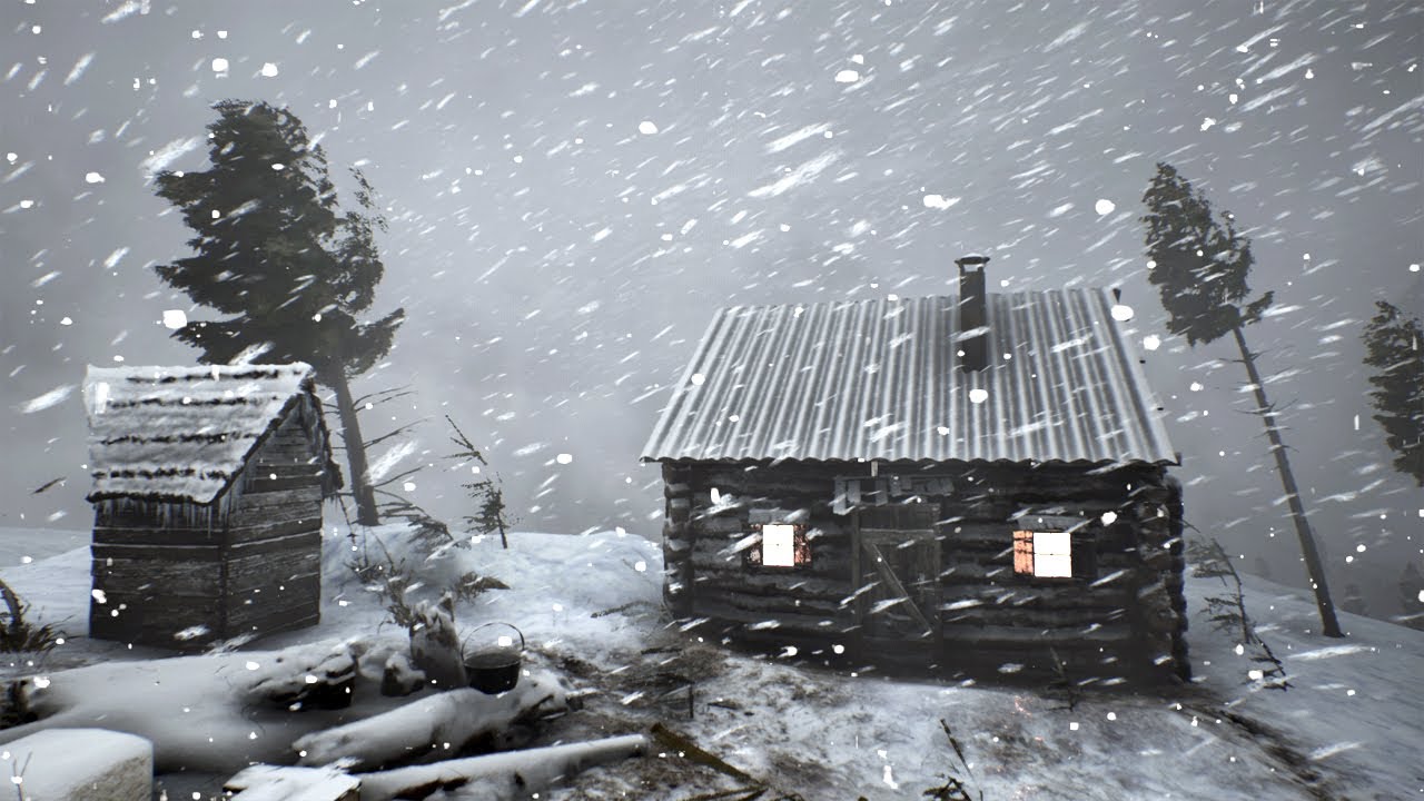 Arctic Night Vigil: Storm Winds & Heavy Snowfall for Relaxation | Polar Watch in Frozen Silence