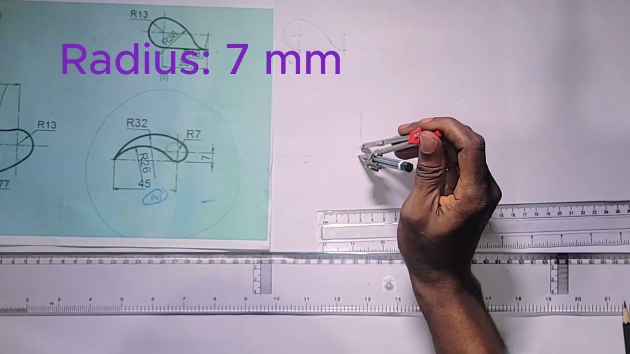 Tangency Problem 4: How to Construct the Figure Accurately – Drawing the Figure Step by Step