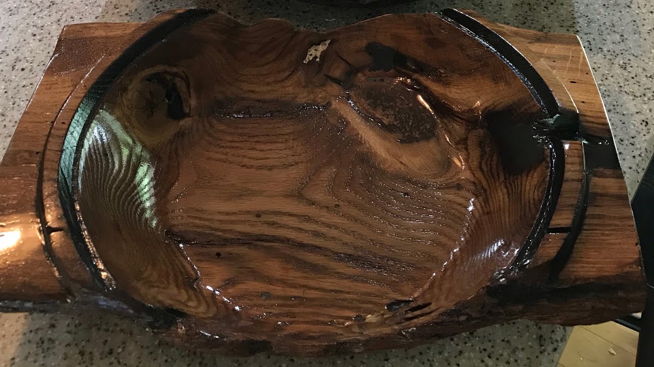 Wood-turning Aged almost rotten Oak