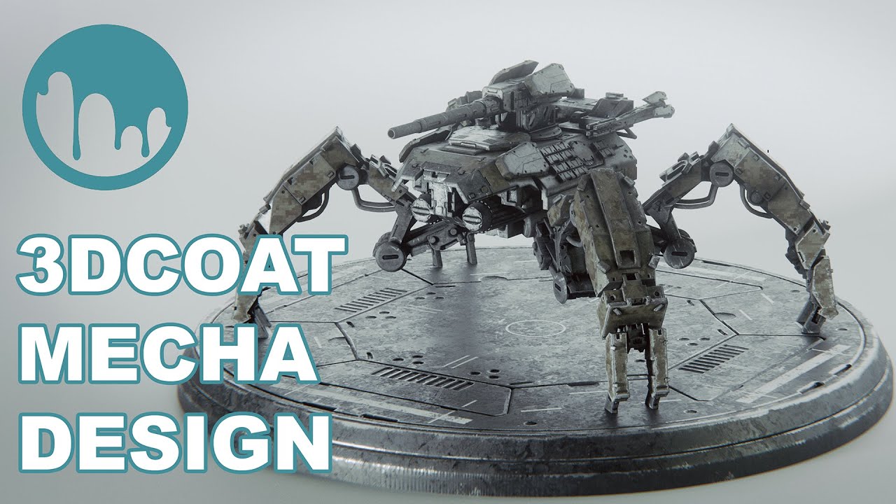 Sculpting a Mecha Tank Concept Design in 3DCoat | Timelapse