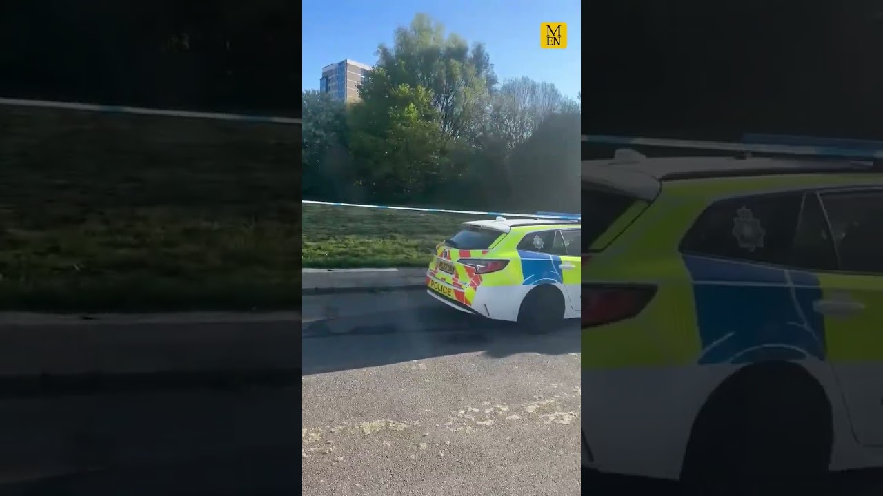 Police cordon at Blackley tower block as murder investigation underway