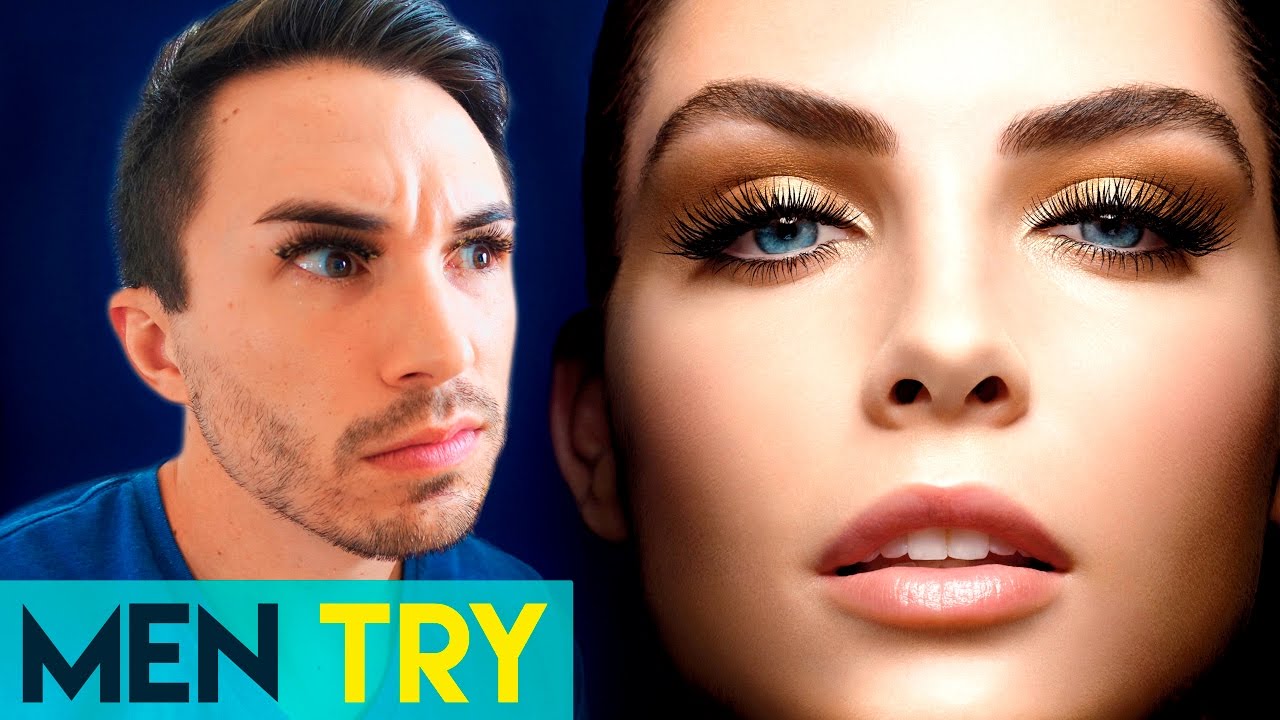 Men Try Fake Eyelashes