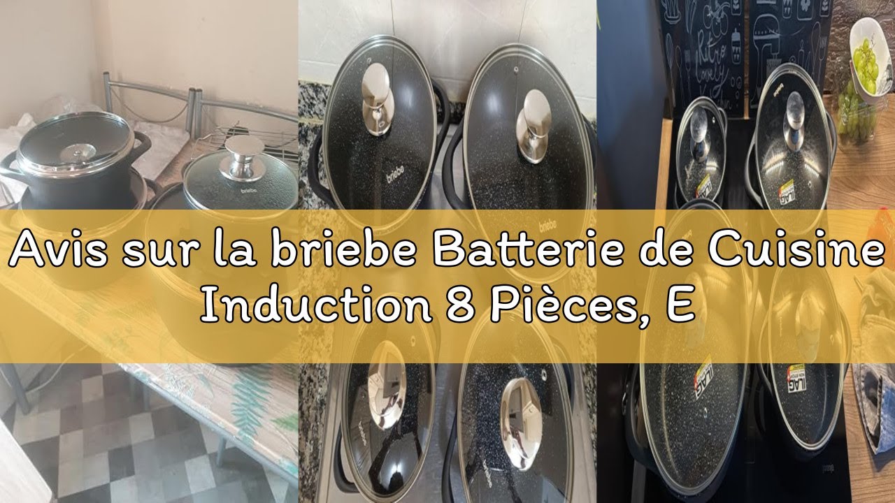 Avis sur la briebe Batterie de Cuisine Induction 8 Pièces, Ensemble de 4 Casseroles en Fonte d'Alumi