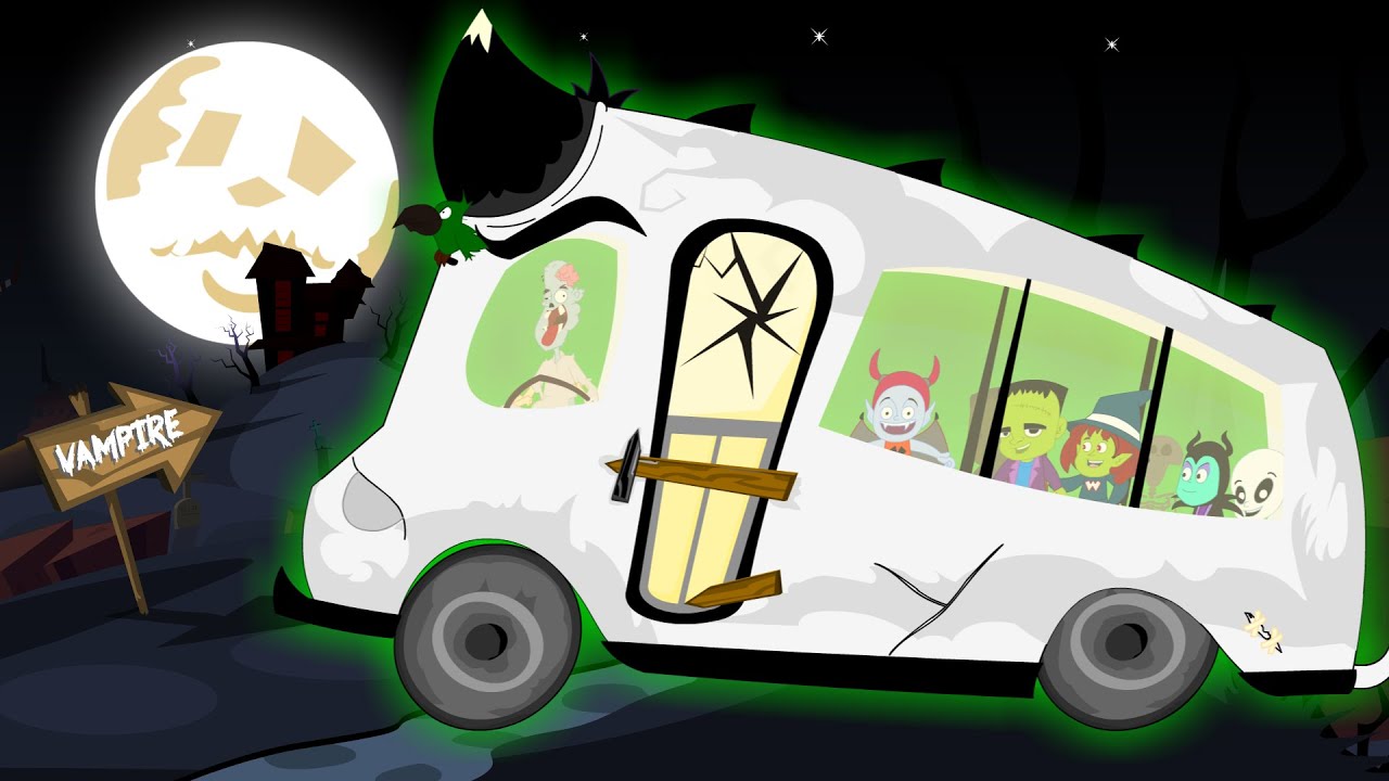 Wheels On The Bus | Nursery Rhymes For Children | Scary Bus Rhymes