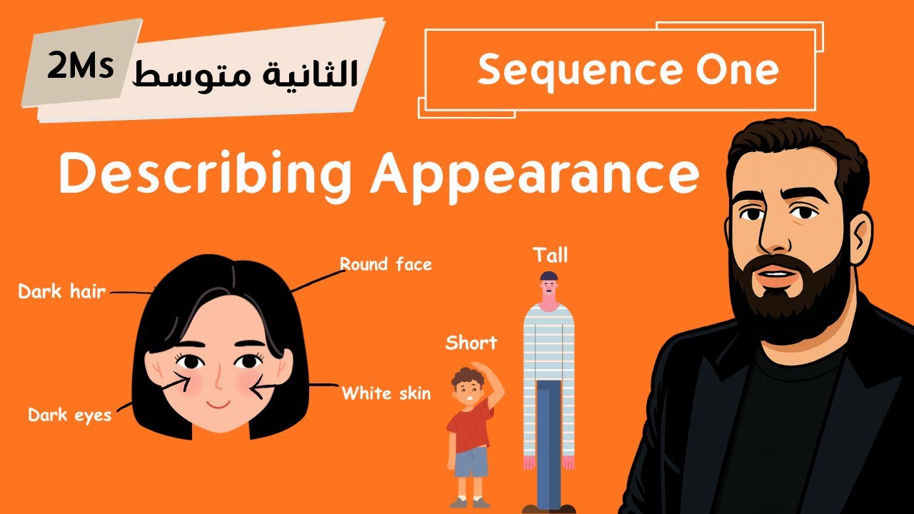 الإنجليزية للسنة الثانية متوسط  درس Describing physical appearance 2ms