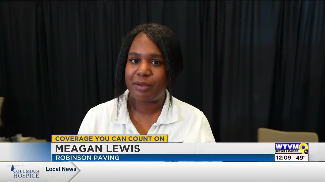 Meagan Lewis talks more about Robinson Paving Company at WTVM's job fair