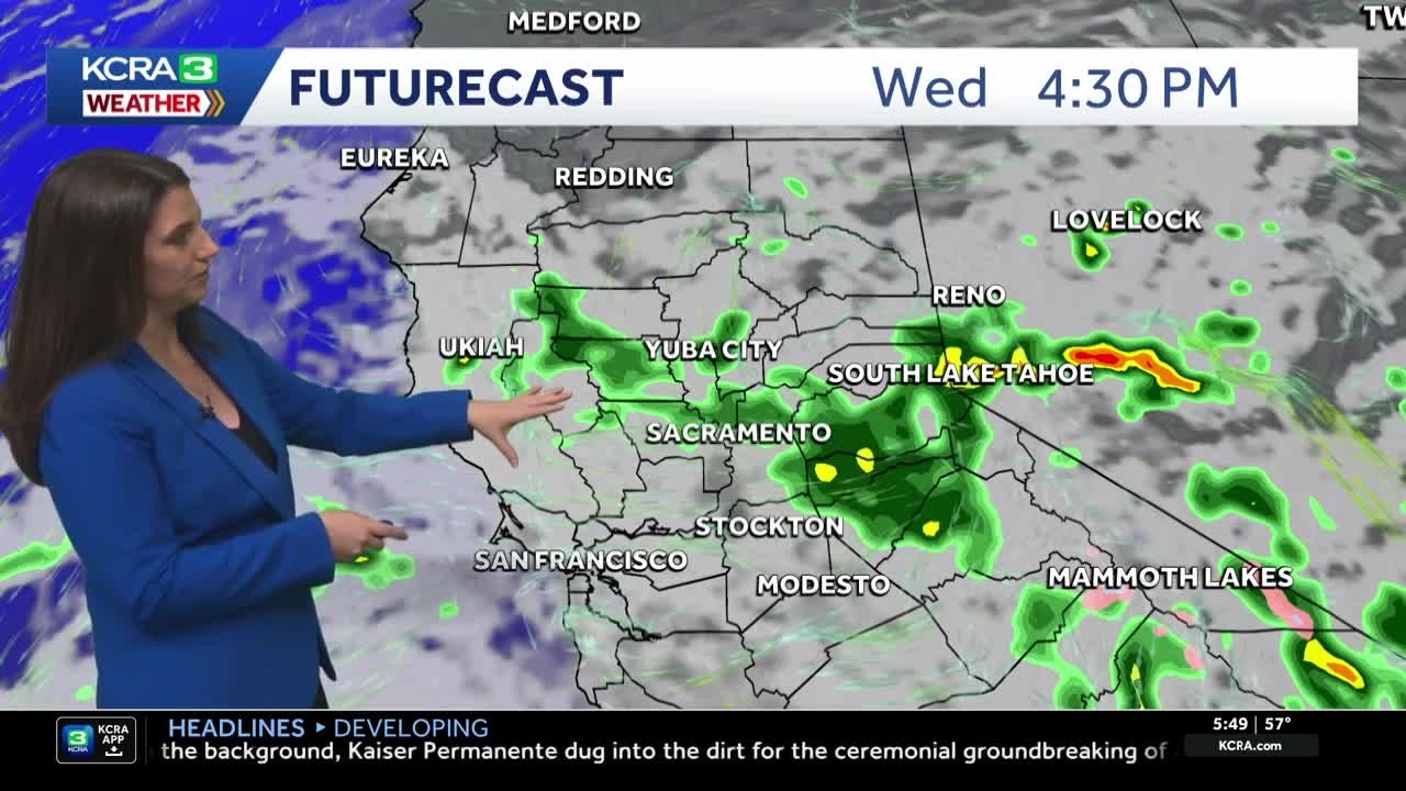 NorCal forecast: Storm system arrives with regional showers and some thunderstorms
