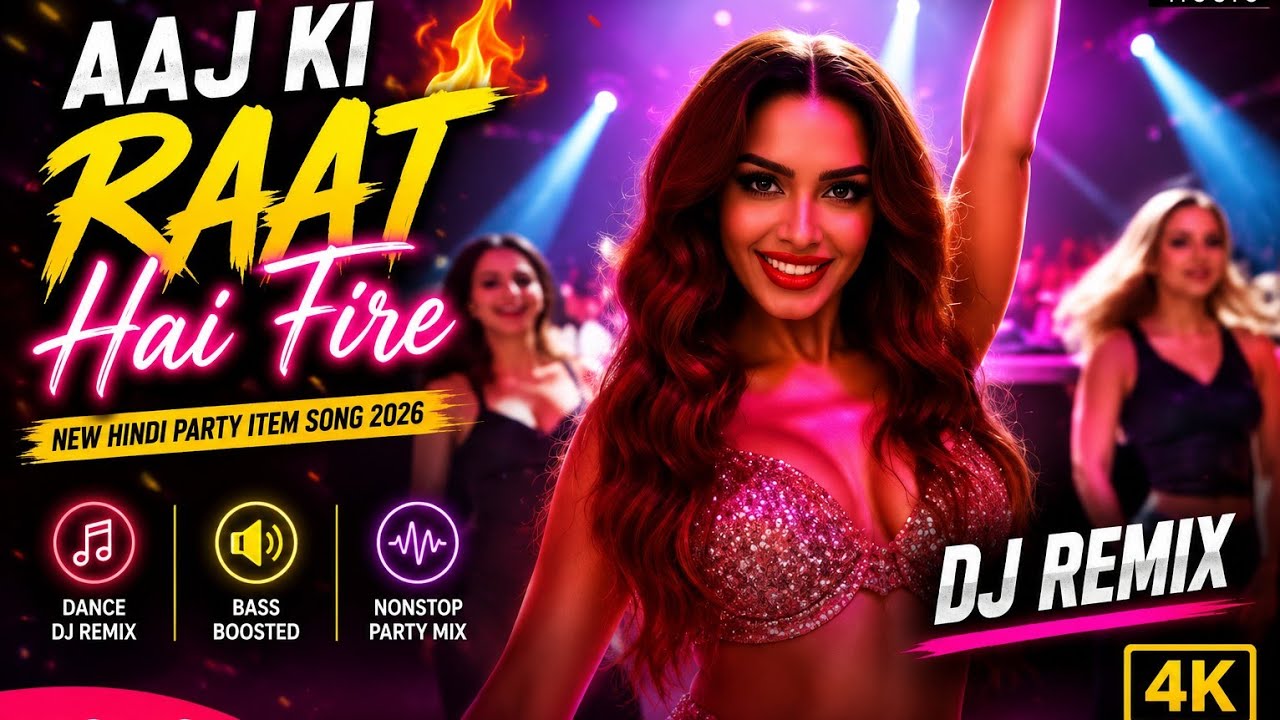 Aaj Ki Raat Hai Fire 🔥 | New Hindi Party Item Song 2026 | Dance DJ Remix | Rakku Music
