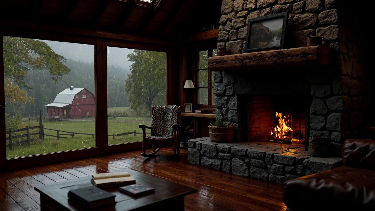 Gentle Cabin Rain Ambience 🌧️ Soft Rain & Perfect Background for Deep Sleep, Work