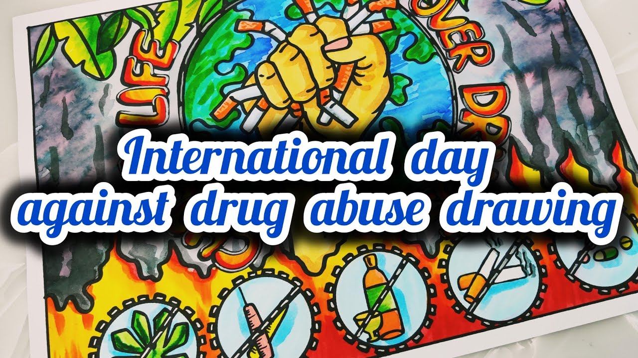 No tobacco day poster drawing / No smoking easy chart project idea / Drug Abuse Drawing
