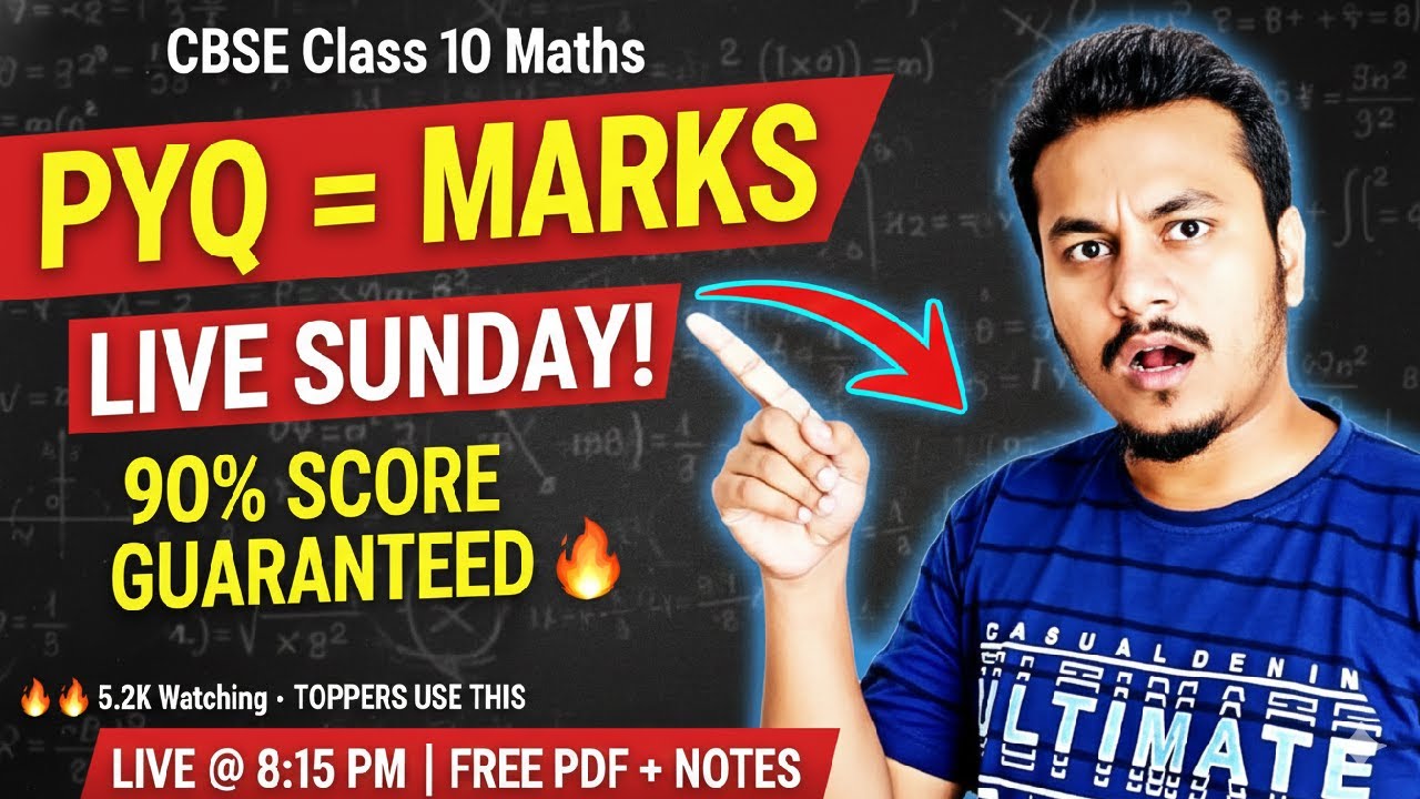 CBSE Class 10 Maths LIVE | PYQ + Concepts | Board Exam High Score Strategy Day 6/30