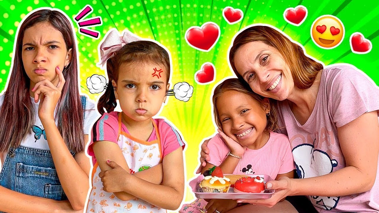Julinha e Manu em uma História Engraçada de uma Nova Irmã (ft Gatinha das Artes)
