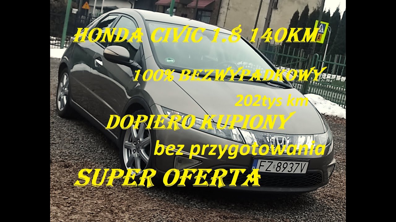 Beżowa Honda Civic UFO VIII 1.8 140KM w Super ofercie - z pod lady:)