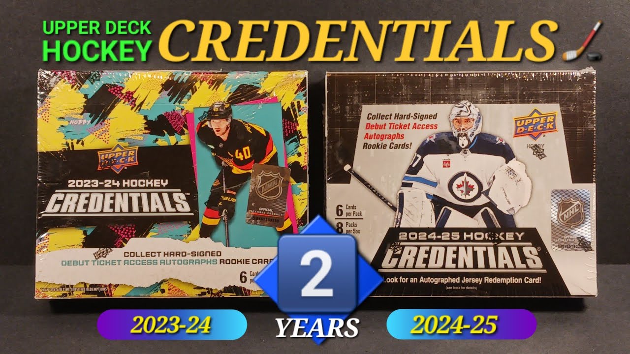 THIS WENT BETTER THAN EXPECTED! 😃 2x YEARS OF UPPER DECK CREDENTIALS HOCKEY 🏒 2023-24 🆚  2024-25 🏒
