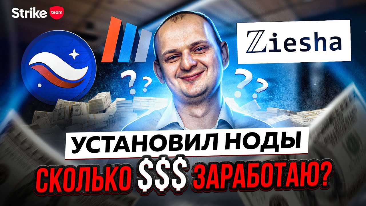 Заработок на нодах. Установил ноды Starknet, Minima, Ziesha