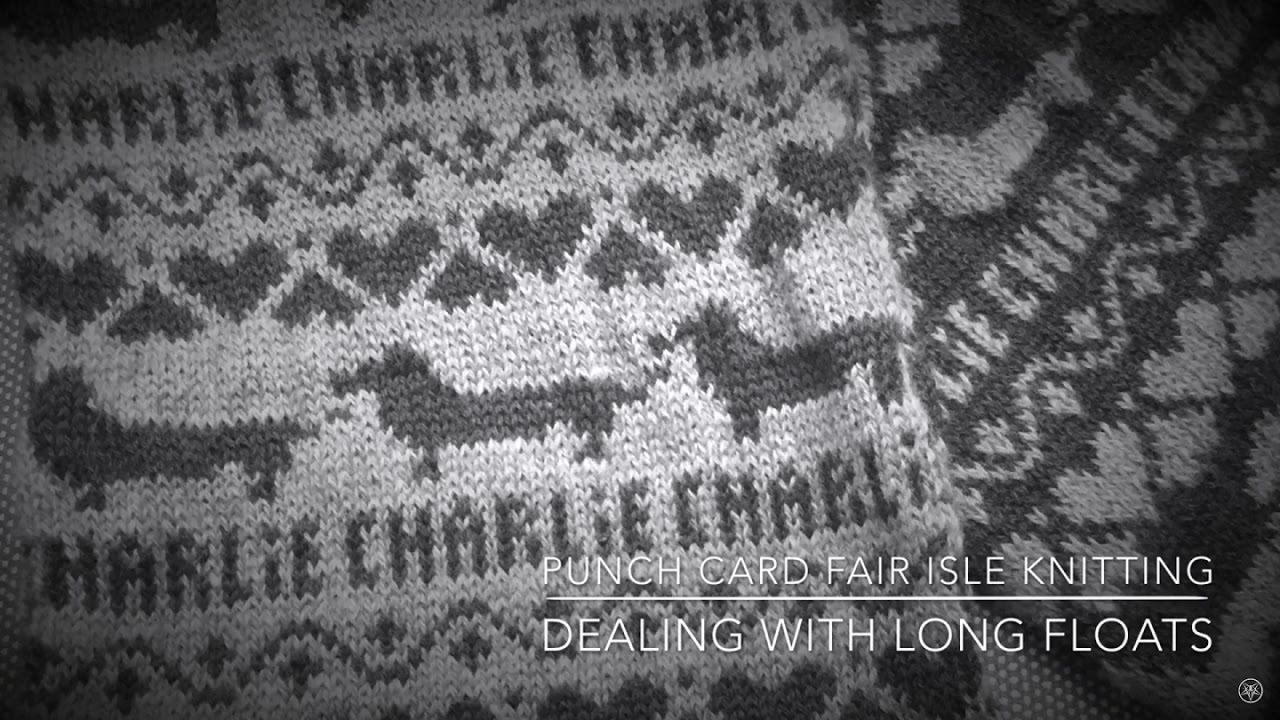 🧶 Fair Isle Weaving in Long Floats Punchcard Machine Knitting SK360 by GemFOX