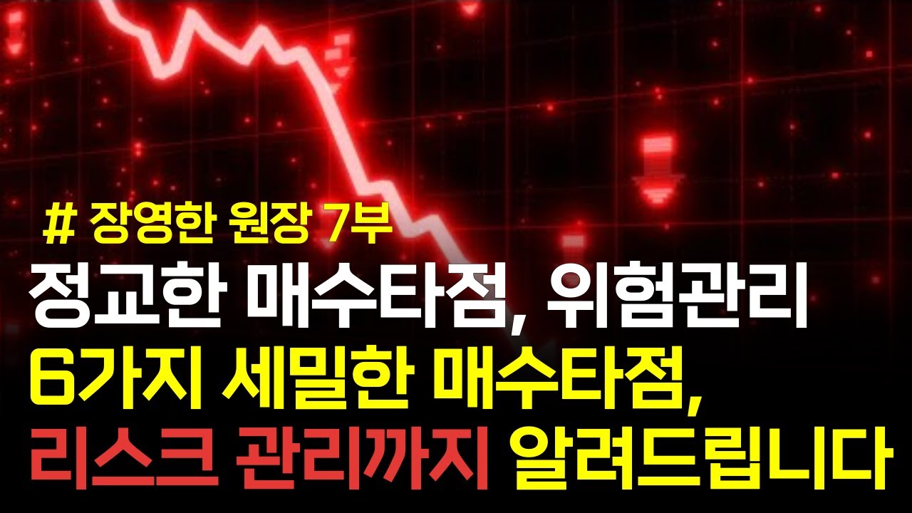 투자의 핵심! 정교한 매수 타점 + 철저한 위험관리,하고 계신가요? 6가지 매수타이밍과 리스크 관리 [장영한 원장]  7부