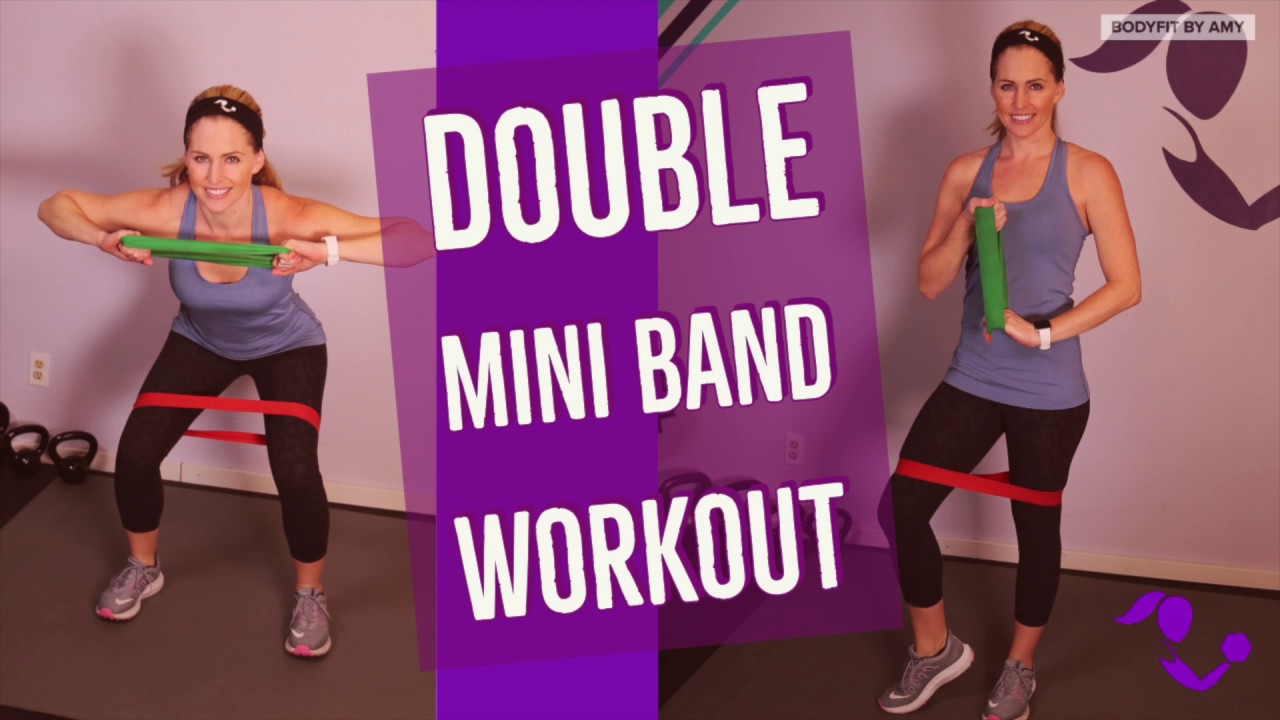 24 Minute Double Mini Band Workout---Full Body Loop Band Workout For Strengthening and Toning