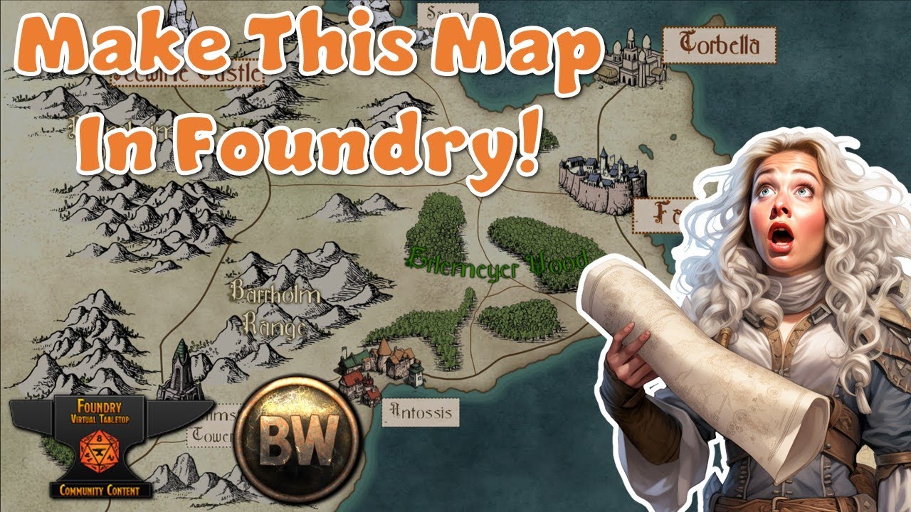 World, Regional, & Continent Maps - In FoundryVTT! Using Mass Edit, Advanced Drawing Tools & More