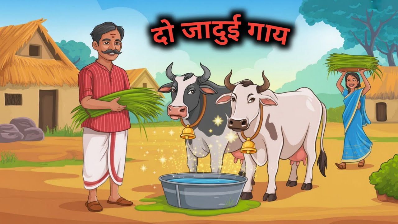 दो जादुई गाय | Two Magical Cow | Handi Cartoon Story | Moral Story in Hindi | Hindi Kahaniyaan | 