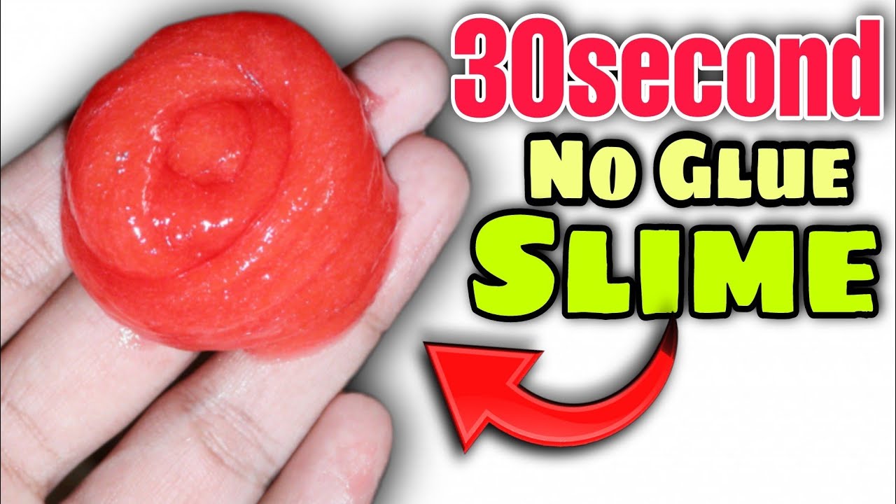 30 SECOND NO GLUE SLIME👅🎧How to make slime in 30 seconds at home! How to make slime without Glue