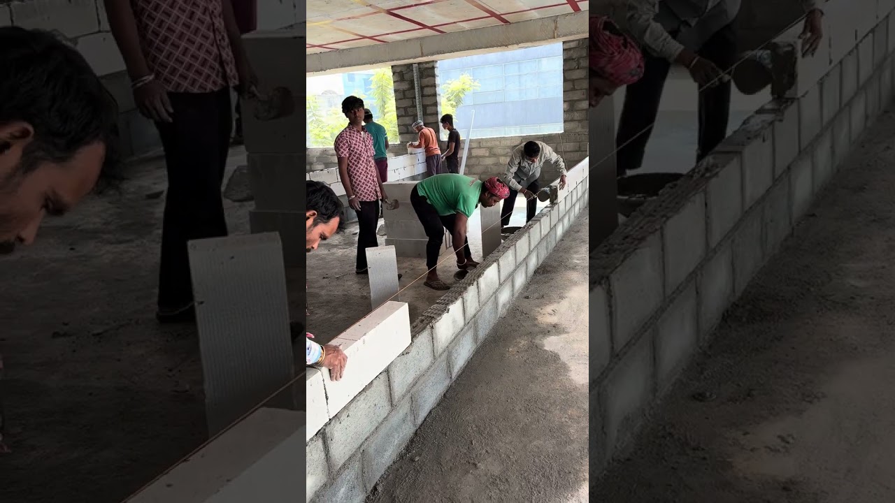 Block work and band concrete detailing 🏗️#civilknowledge #civilconstruction #civilhub #construction 