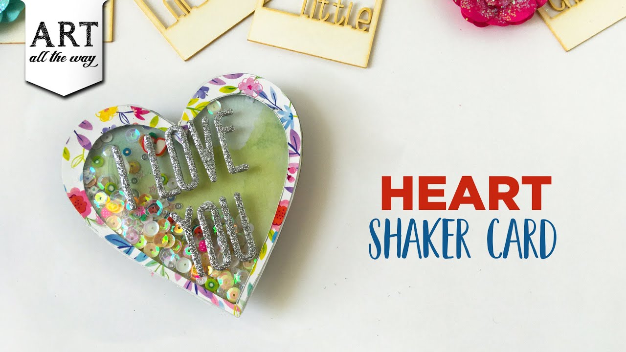 Heart Shaker card | Card Making | Card Design | Easy Paper Craft Ideas | Handmade | DIY Gift Ideas